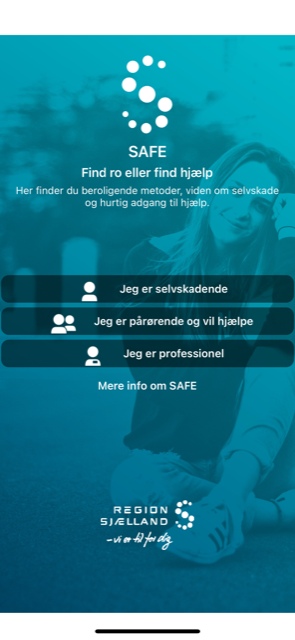 Screenshot fra SAFE appen 2